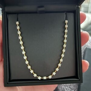 Dana Rebecca Designs Ava Bea Interval 14k Yellow Gold Tennis Necklace